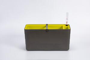 Samozavlažovací truhlík PLASTIA BERBERIS 40 cm antracit + zelená