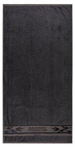 Osuška Bamboo Premium tmavě šedá, 70 x 140 cm