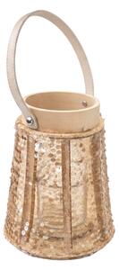 Lucerna s flitry CONE GLAM 26 cm, přírodní