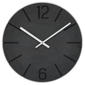 LAVVU Černé designové hodiny Natur vyrobené v Čechách ⌀34cm LCT5021 (LAVVU Černé hodiny Natur vyrobené v Čechách ⌀34cm LCT5021)