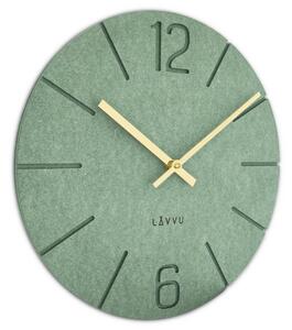 LAVVU Zelené design hodiny Natur vyrobené v Čechách ⌀34cm LCT5027 (LAVVU Zelené hodiny Natur vyrobené v Čechách ⌀34cm LCT5027)