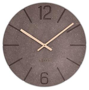 LAVVU Hnědé designové hodiny Natur vyrobené v Čechách ⌀34cm LCT5024 (LAVVU Hnědé hodiny Natur vyrobené v Čechách ⌀34cm LCT5024)