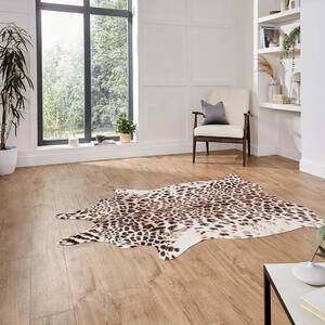 Hnědo-béžový koberec 155x130 cm Faux Leopard - Think Rugs