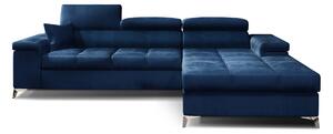 Moderní rohová sedačka Relina, modrá Roh: Orientace rohu Levý roh