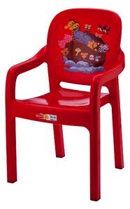 ASIR Dětská zahradní židle PATTERN červená