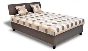 Čalouněná postel George 140x200, hnědá, vč. matrace a úp