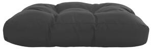 Zahradní poduška na sedák - textil - černá | 80x80x10 cm