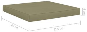 Poduška na nábytek z palet - textil - béžová | 60x61,5x6 cm