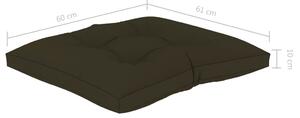Poduška na nábytek z palet - taupe | 60x61x10 cm