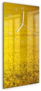 Skleněné hodiny vertikální Pole květin zsppb-30x60-00080069
