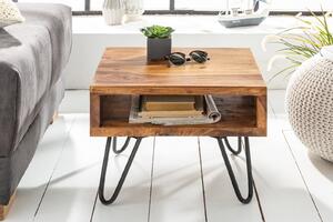 Příruční stolek MATIS 45 cm - přírodní, palisandr