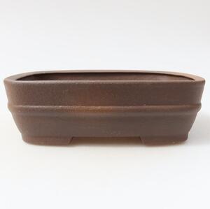 E-bonsai Keramická bonsai miska 14,5 x 11,5 x 4,5 cm hnědá