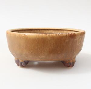 E-bonsai Keramická bonsai miska 11 x 11 x 4,5 cm hnědá
