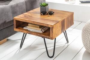 Příruční stolek MATIS 45 cm - přírodní, palisandr