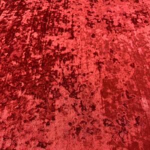 Dekorační látka mačkaný samet Červená - šířka 142 cm, metráž