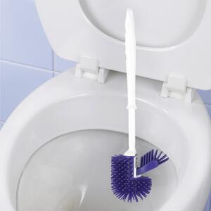 Bílá samočistící WC štětka - Maximex