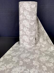 Ervi bavlna š.240 cm - bílé květy na šedém -26726-3, metráž