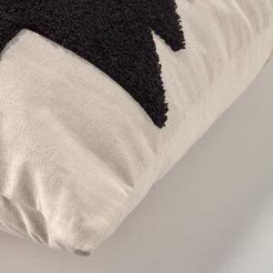Černo-béžový dětský povlak na polštář z organické bavlny Kave Home Saori, 45 x 45 cm