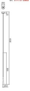 Redo 01-4118 Ito, bílé závěsné svítidlo, 6,2W 3000K, průměr 3,2cm, výška 80cm
