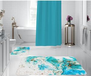 Bílo-modré koupelnové předložky v sadě 2 ks – Oyo Concept