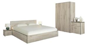 Ložnicový komplet Denali-rám postele,skříň,komoda,2 noční stolky