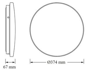 Osram - LED Koup stropní svítidlo CEILING ROUND LED/24W/230V pr. 37 cm IP44 bílá