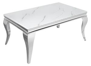 Konferenční stolek BARROCK 100 cm - bílá, šedá