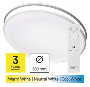 Bílé LED stropní svítidlo na dálkové ovládání Alvi – EMOS