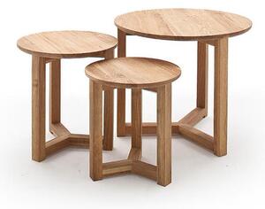Konferenční stolek Maude - set 3 kusů (hnědá)