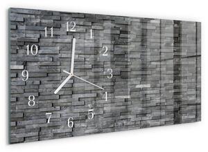 Skleněné hodiny horizontální Kamenná struktura zsppb-60x30-00295297