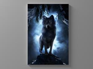 Liox Obraz vlk v bouři Rozměr: 25 x 40 cm