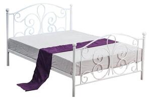 Kovová postel Beatrix 120x200, bílá, bez matrace a ÚP
