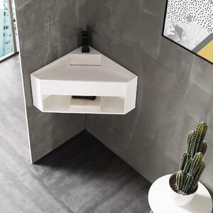 Rohové umyvadlo TWG70 - minerální odlitek
