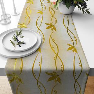 Ervi dekorační běhoun na stůl - Sabrina květiny zlato-oranžová
