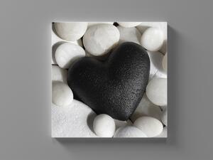 Liox Obraz srdce black and white Rozměr: 40 x 40 cm