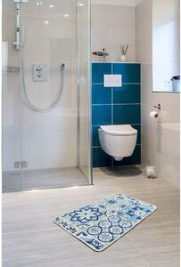 Modrá koupelnová předložka 60x40 cm Seramik - Foutastic