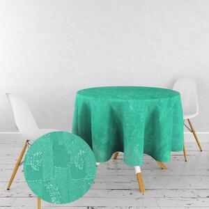 Ervi dekorační ubrus na stůl kulatý - Estella listy zelená
