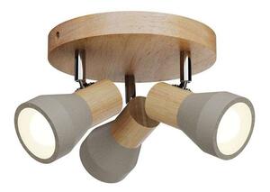 Lindby - Filiz Round Stropní Lampa Concrete/WoodLindby - Lampemesteren