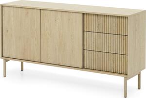 Komoda, barva: dub Cremona, rozměry: 153,5 x 79,8 x 39,5 cm