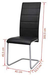 Jídelní židle Avoca - 2ks - umělá kůže | černé
