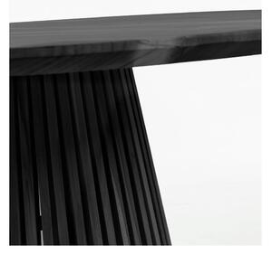 Černý kulatý jídelní stůl z masivu mindi ø 120 cm Jeanette – Kave Home