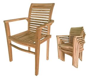 Zahradní stohovatelná židle z teakového dřeva Garden Pleasure Java