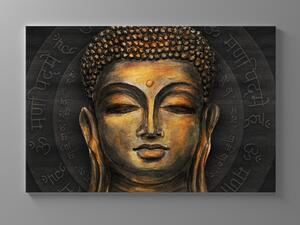 Liox Obraz zlatá hlava Buddhy Rozměr: 60 x 40 cm