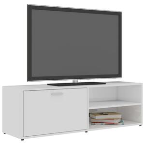 TV stolek Macq - bílý s vysokým leskem | 120x34x37 cm