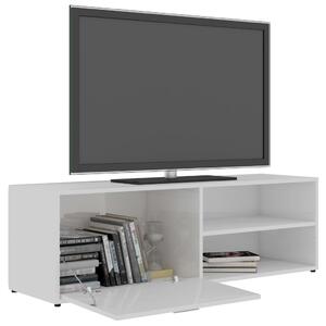 TV stolek Macq - bílý s vysokým leskem | 120x34x37 cm
