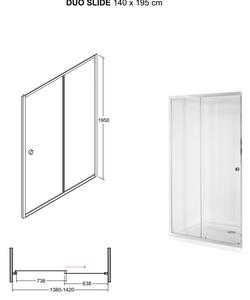 Besco Duo Slide transparent sprchové dveře Rozměr sprch.dveří: 110cm