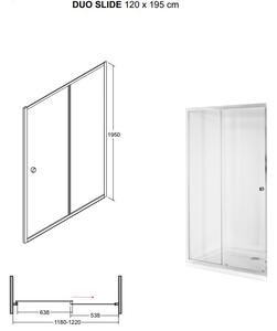 Besco Duo Slide transparent sprchové dveře Rozměr sprch.dveří: 110cm