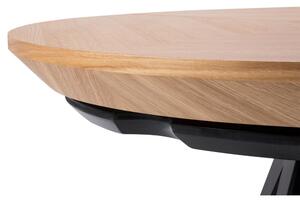 Rozkládací stůl s černými kovovými nohami Windsor & Co Sofas Magnus, ø 120 cm