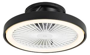 Chytrý stropní ventilátor černý vč. LED s dálkovým ovládáním - Dave
