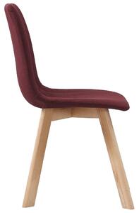 Jídelní židle Barry - 4 ks - textil | vínová